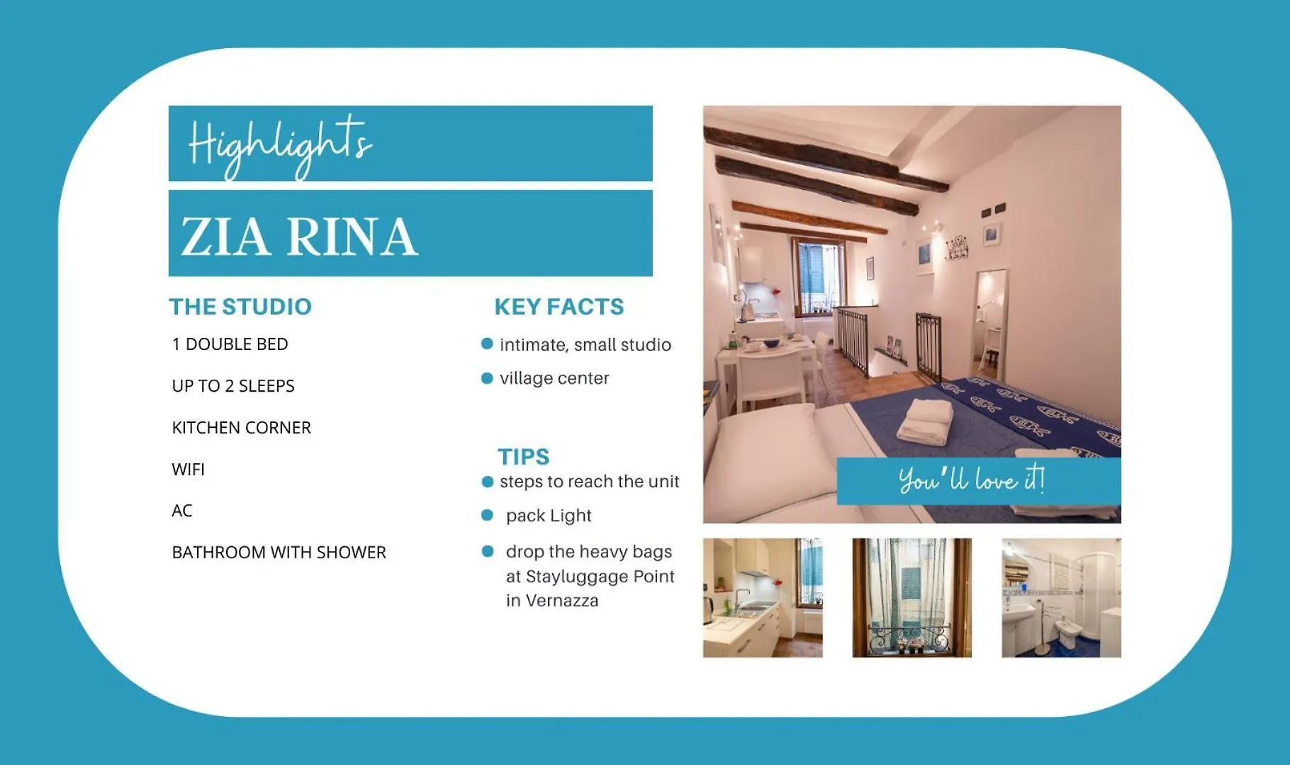 Apartment Zia Rina Studio Vernazza
